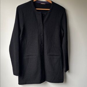 J Mclaughlin Boiled Merino Wool Sweater Coat size M